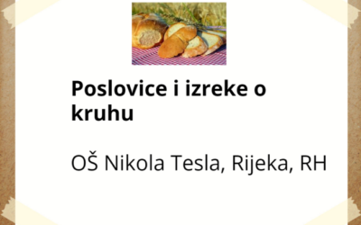 Poslovice i mudre izreke – eTwinning projekt „Zdrave prehrambene navike 3“